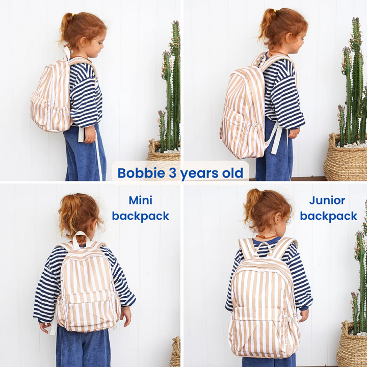 Kinnder Junior Kindy/School Backpack - Mustard Stripe