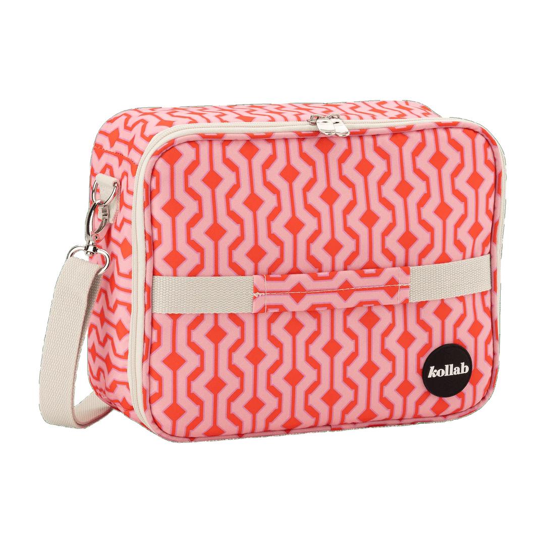 Kollab Insulated Bento Lunch Bag - Cherry Zig Zag