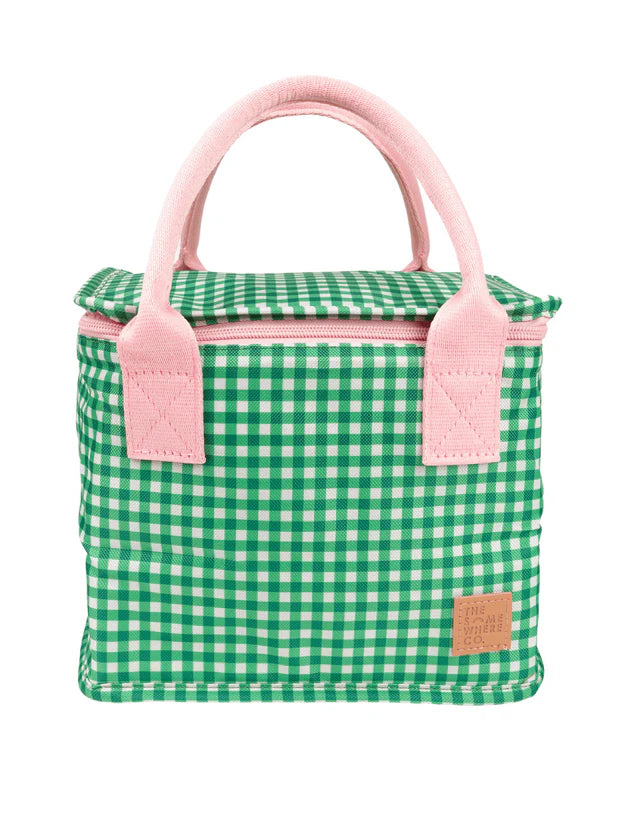 The Somewhere Co. Insulated Lunch Bag - Green Gingham