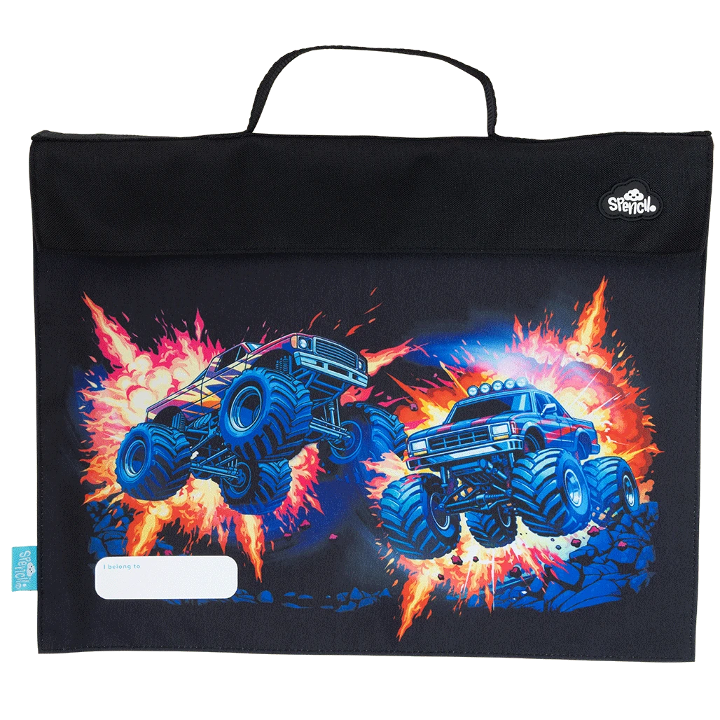 Spencil Library Bag - Monster Blaze