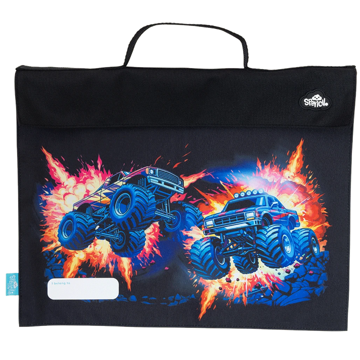 Spencil Library Bag - Monster Blaze