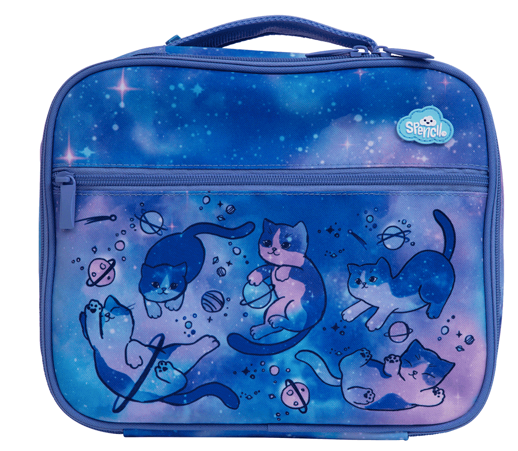 Spencil BIG Cooler Lunch Bag + Chill Pack - Cat-A-Cosmic