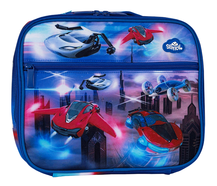 Spencil BIG Cooler Lunch Bag + Chill Pack - Flying Cars