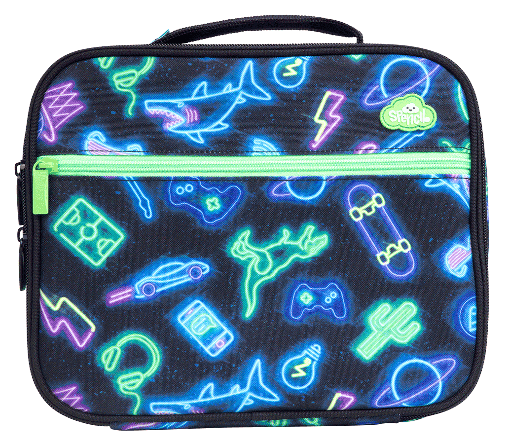 Spencil BIG Cooler Lunch Bag + Chill Pack - Neon Life