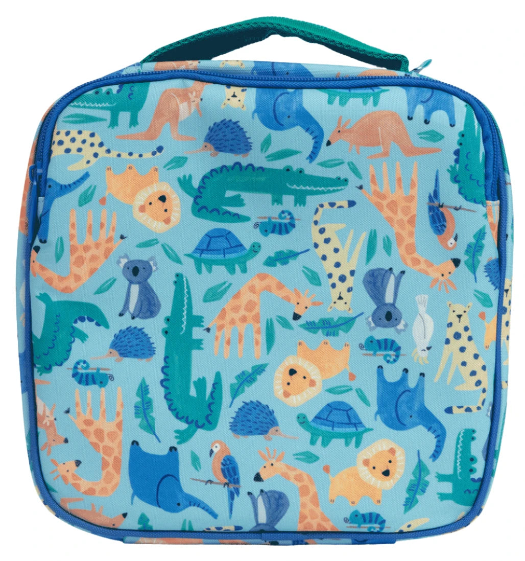 Spencil Little Cooler Lunch Bag + Chill Pack - Safari Puzzle