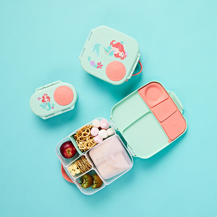 b.box Bento Large & Mini Lunch Box & Snack Box Bundle - The Little Mermaid