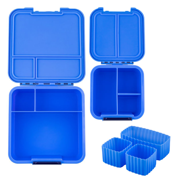 Little Lunch Box Co. Bento Three & Two Bundle - Bonus Cups - Blueberry