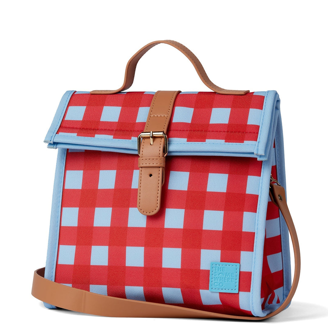 The Somewhere Co. Insulated Lunch Satchel - Raspberry Crush