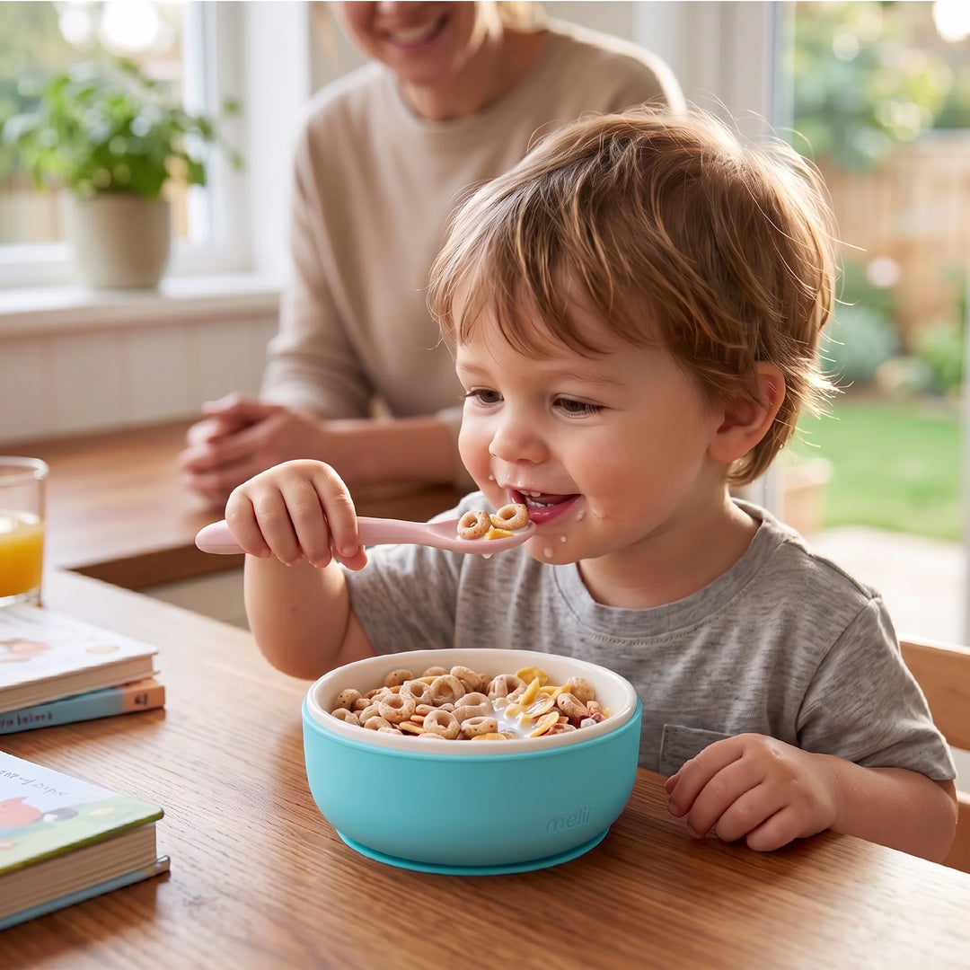 Melii Ceramic Bowl with Silicone Sleeve - Blue