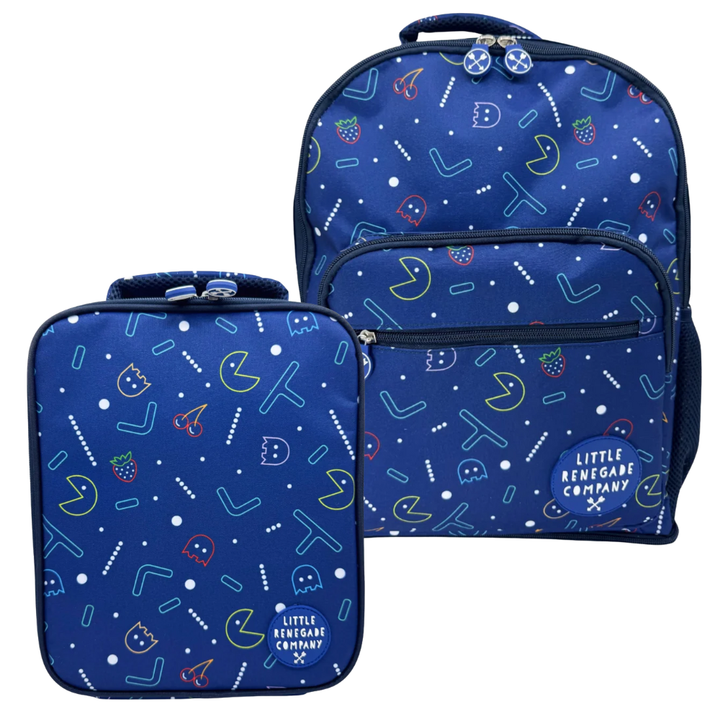 Little Renegade Company Insulated Lunch Bag + Backpack Bundle - Arcade