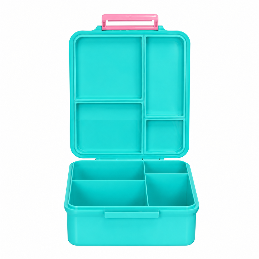 Little Phoenix Bento Lunch Box with Food Jar - Aqua & Pink