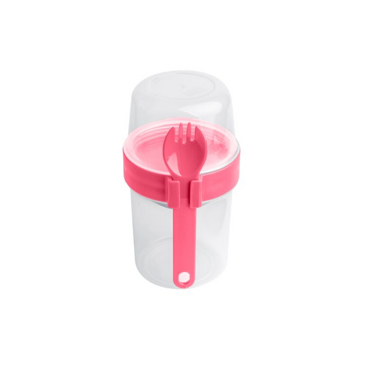 LocknLock To-Go 2 Way Container with Fork - Hot Pink