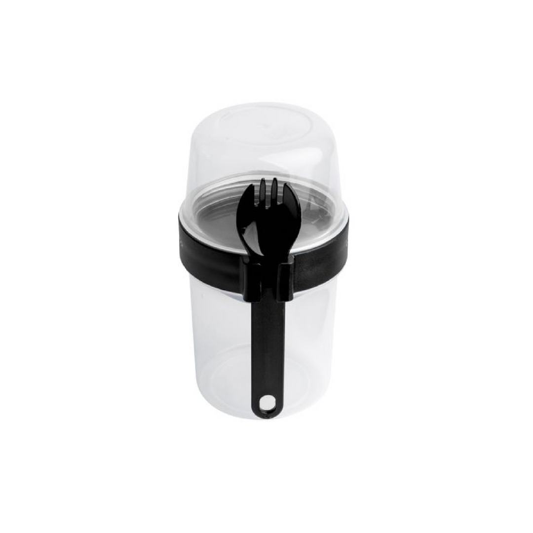 LocknLock To-Go 2 Way Container with Fork - Black