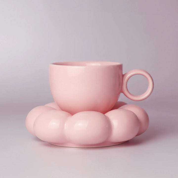 Sage & Cooper Lottie Mug & Saucer - Pink