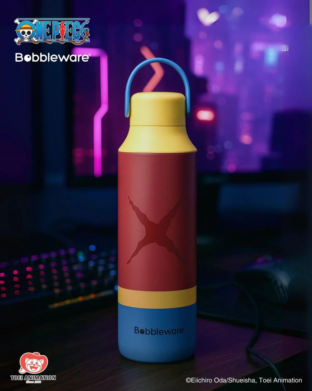 PRE-ORDER - Bobbleware Hydrate Insulated 2-in-1 Drink Bottle - 600ml - Luffy Edition