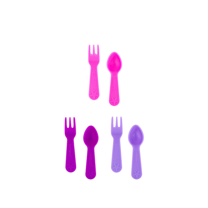 Lunch Punch Fork & Spoon Cutlery Set - Blush