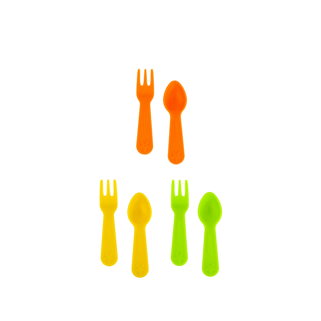 Lunch Punch Fork & Spoon Cutlery Set - Brights