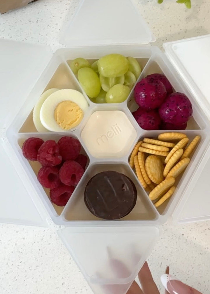 PRE-ORDER - Melii Luxe Hexagon Snackle Box - Blue