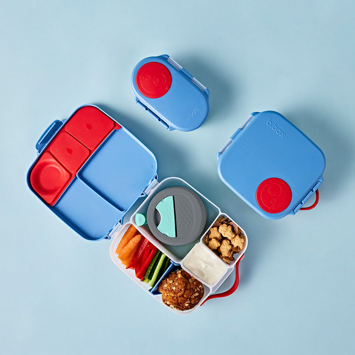 b.box Bento Large & Mini Lunch Box & Snack Box Bundle - Blue Blaze