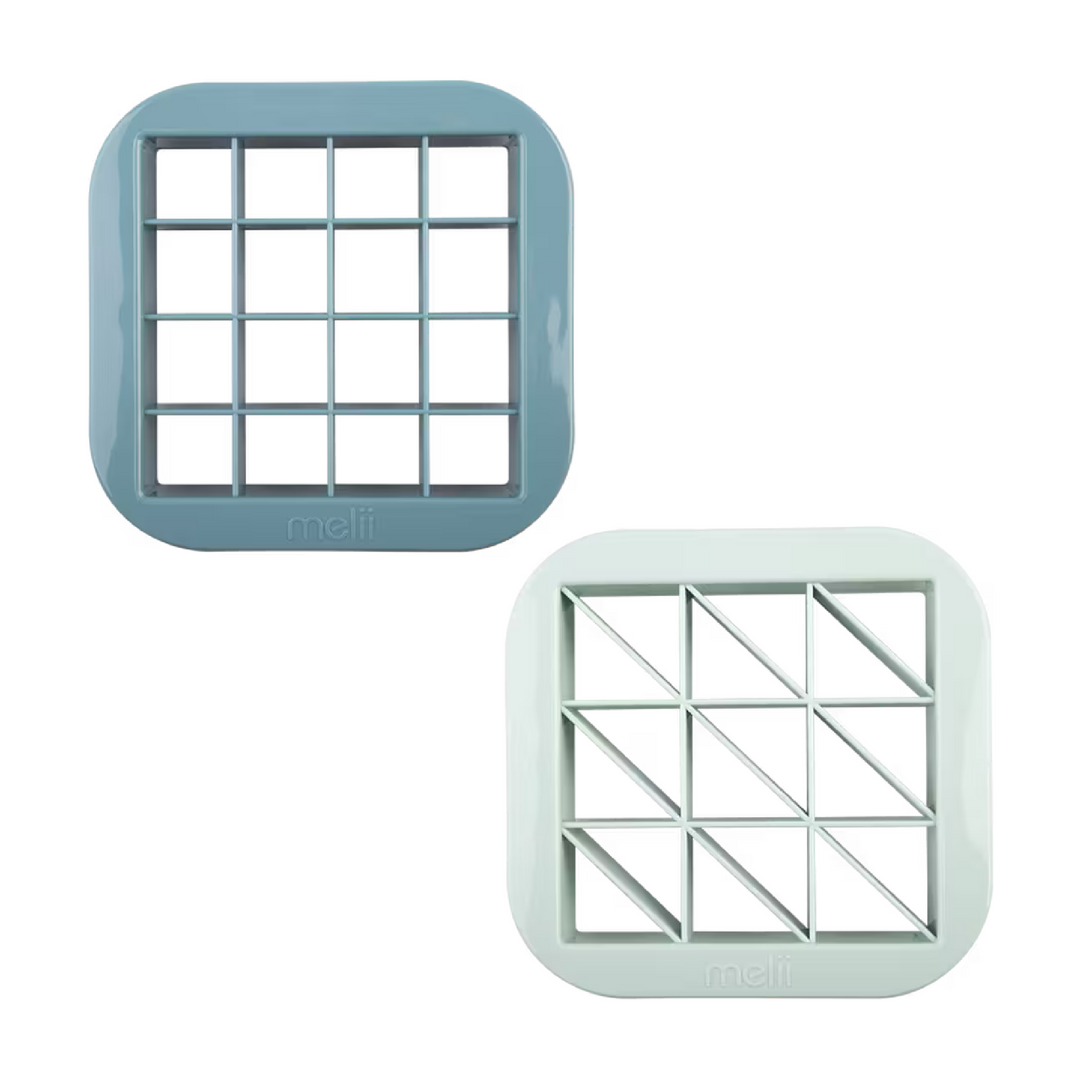 Melii Luxe Bite Size Sandwich Cutters - Set of 2 - Blue & Mint