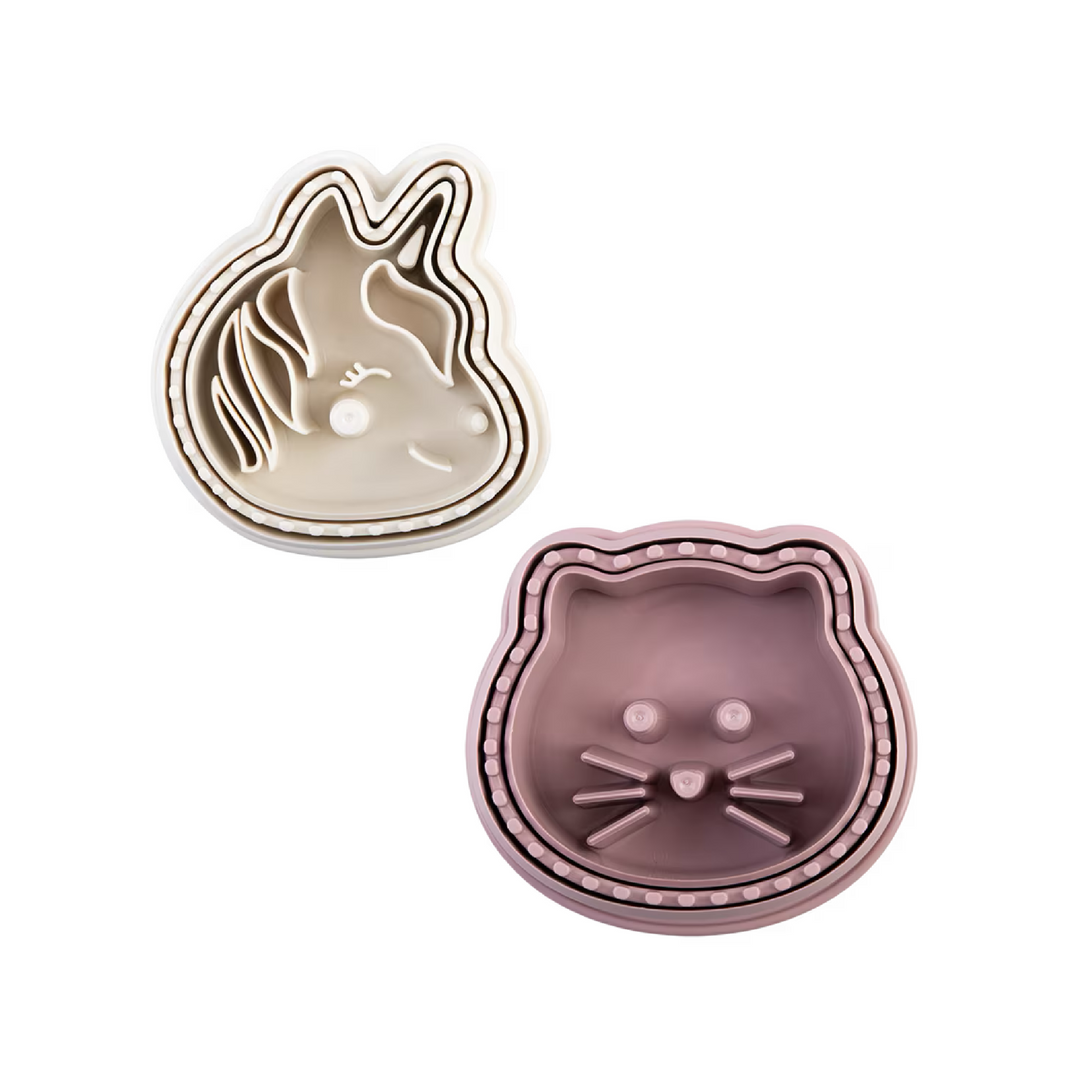Melii Luxe 3-in-1 Sandwich Cutters - Set of 2 - Unicorn & Cat