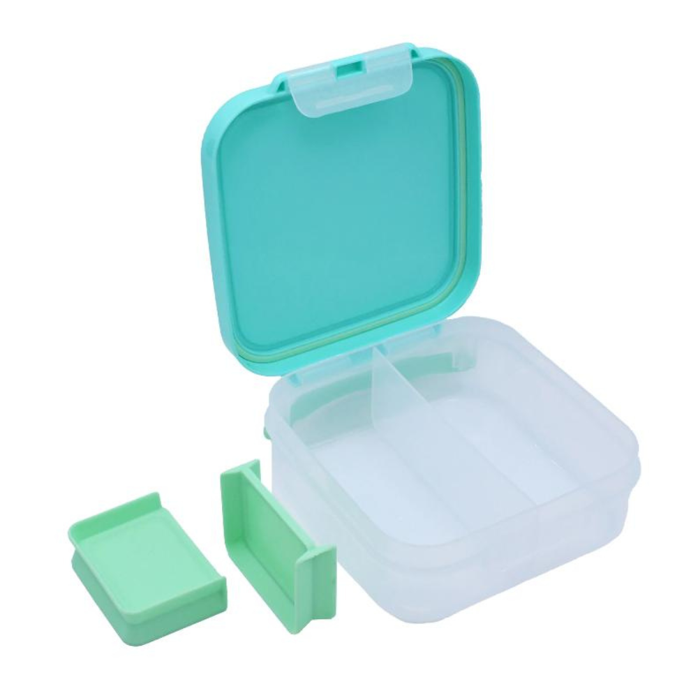 Melii Mini Bento Lunch Box with Handle - Blue/Mint