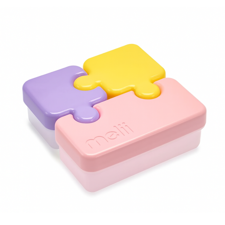 Melii Puzzle Bento Box - Pink, Purple, Yellow