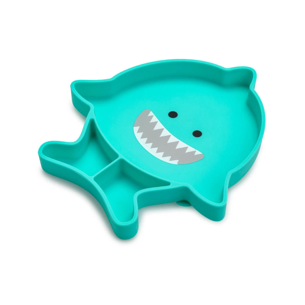 Melii Divided Silicone Suction Plate - Shark
