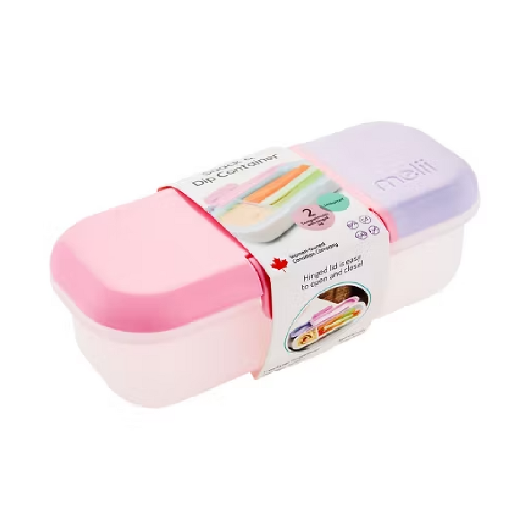 Melii Snack & Dip Container - Pink & Purple
