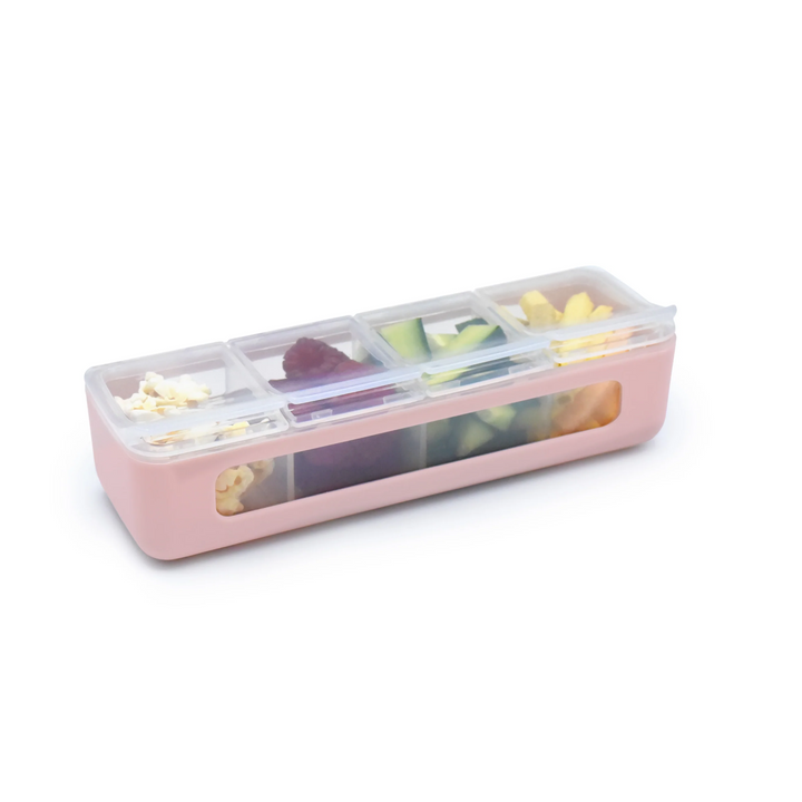 Melii 4 Compartment Snackle Box - 2pk - Pink/Purple