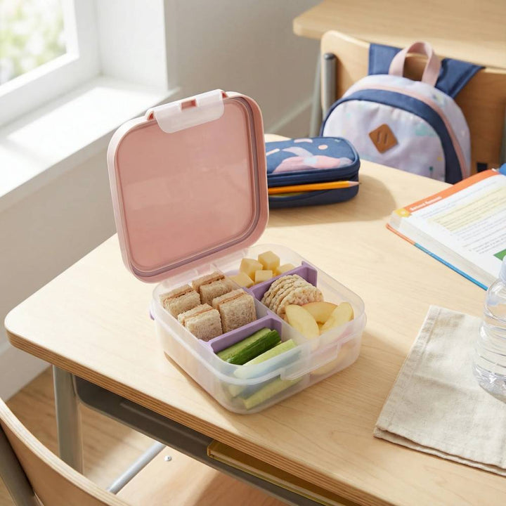 Melii Mini Bento Lunch Box with Handle - Luxe Blue