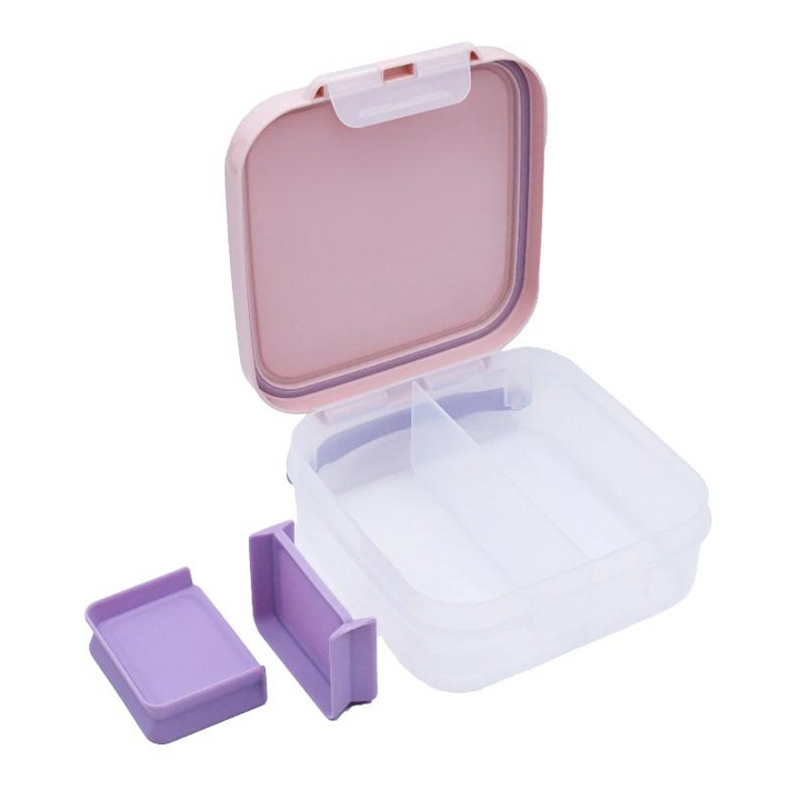Melii Mini Bento Lunch Box with Handle - Pink/Purple