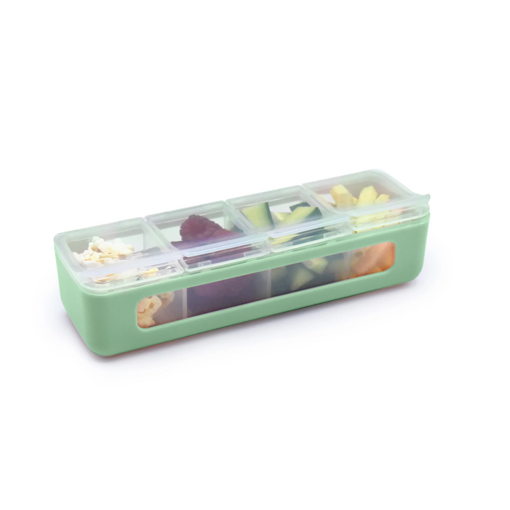 Melii 4 Compartment Snackle Box - 2pk - Turquoise/Mint