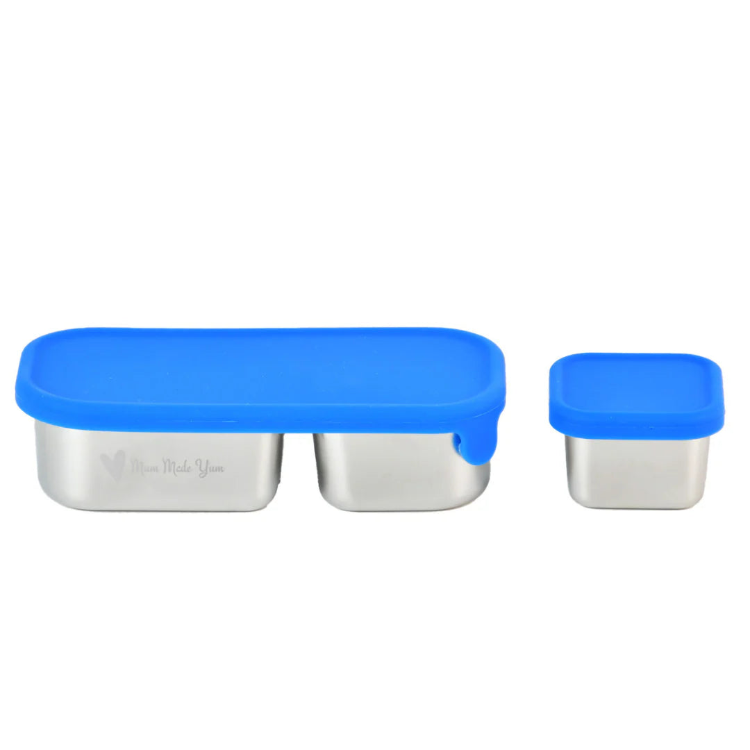 Mighty Mini Stainless Steel Dip Containers - Blue