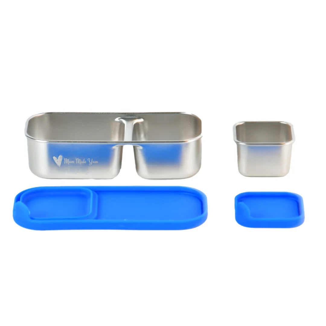 Mighty Mini Stainless Steel Dip Containers - Blue