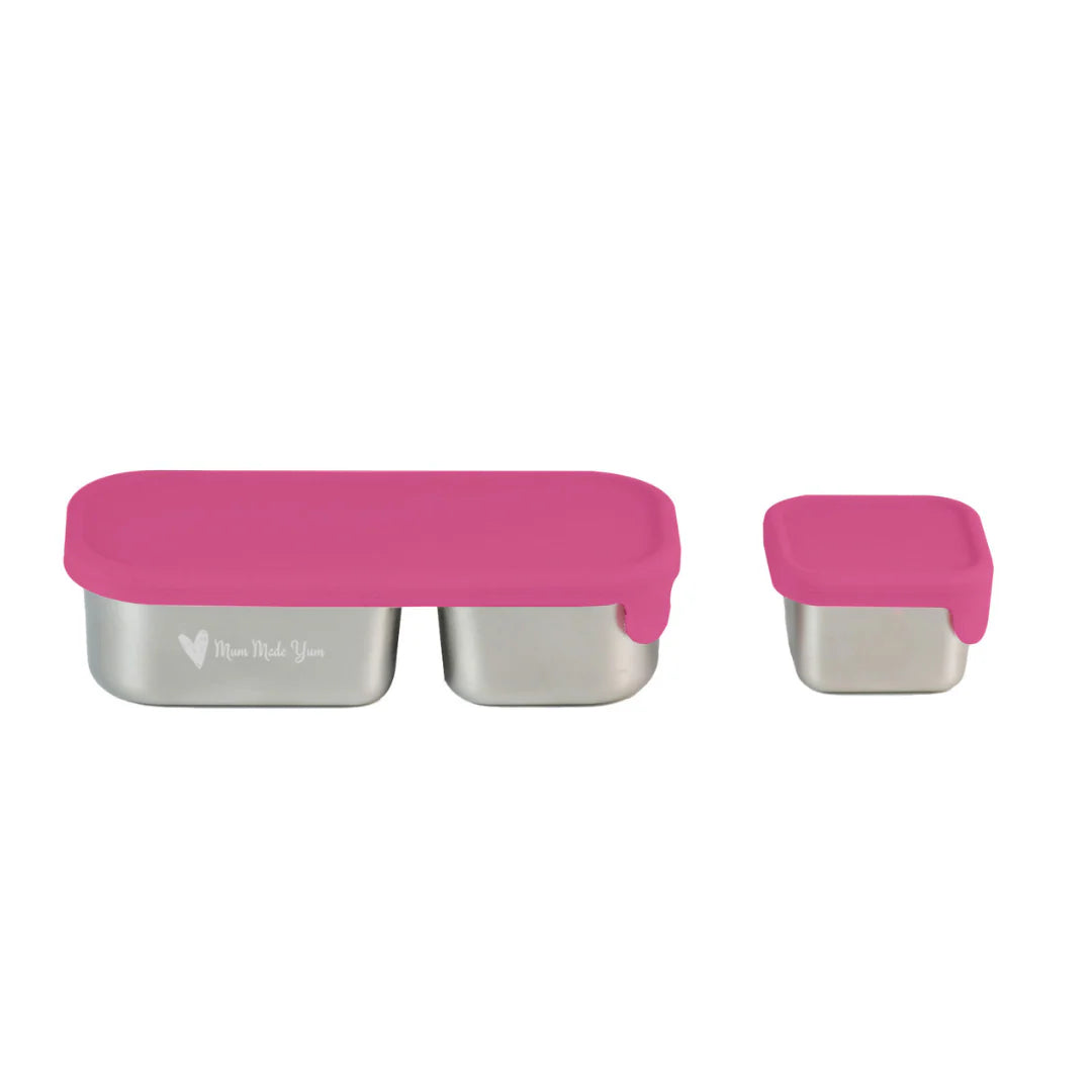 Mighty Mini Stainless Steel Dip Containers - Pink