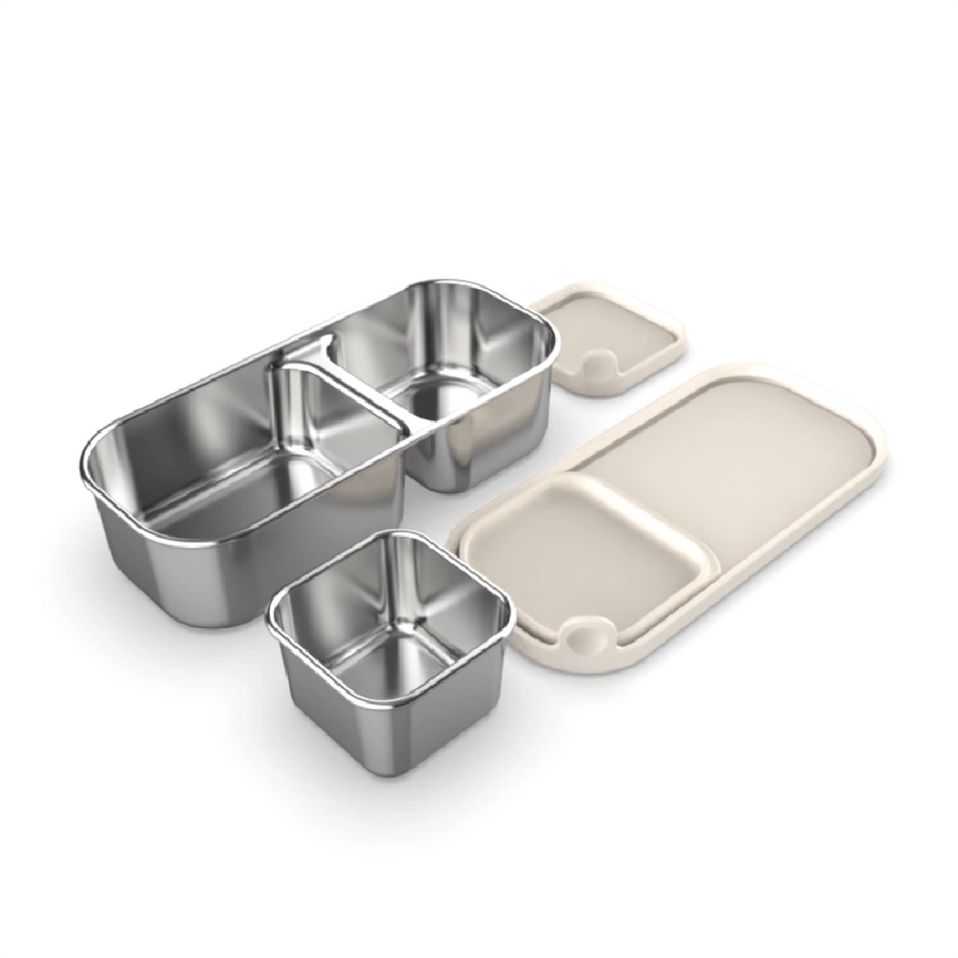 Mighty Mini Stainless Steel Dip Containers - Beige