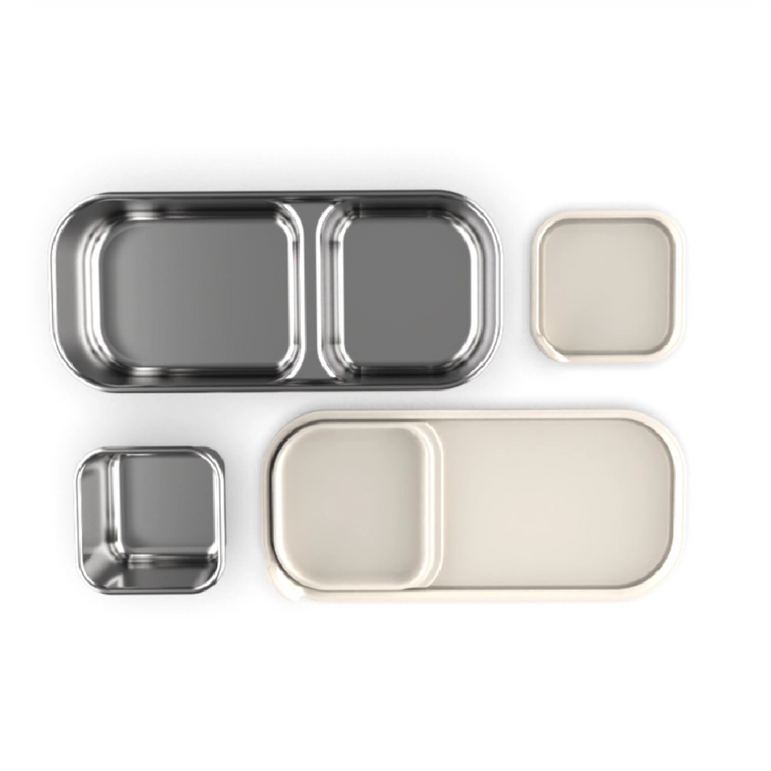 Mighty Mini Stainless Steel Dip Containers - Beige