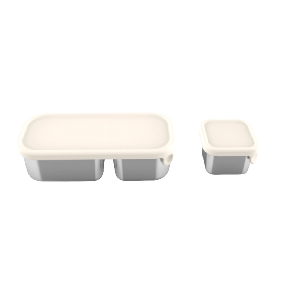 Mighty Mini Stainless Steel Dip Containers - Beige