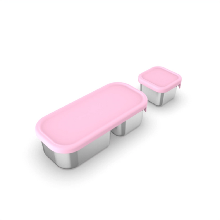 Mighty Mini Stainless Steel Dip Containers - Light Pink