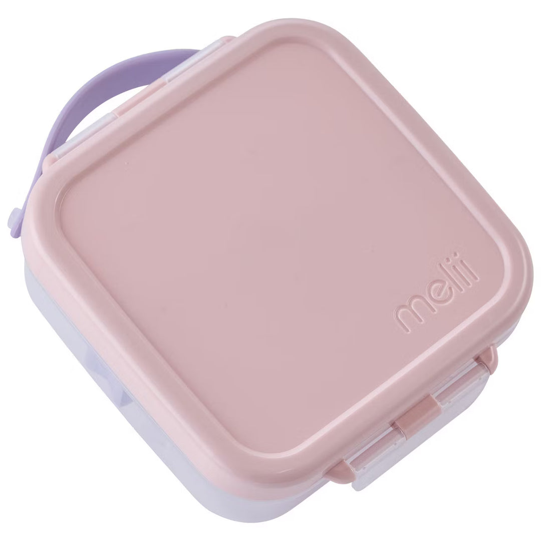 Melii Mini Bento Lunch Box with Handle - Pink/Purple