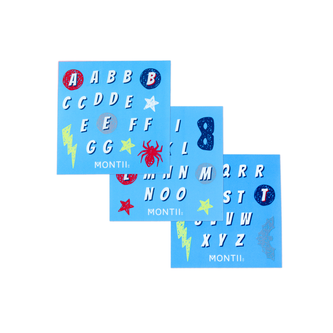 MontiiCo Two Snack Box - Coastal - Bonus Letter Stickers