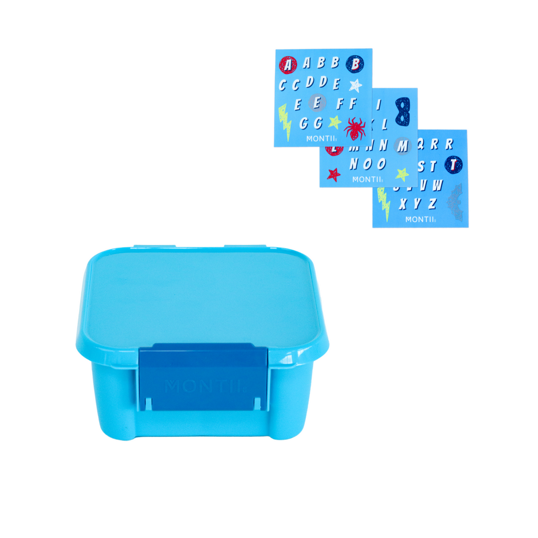 MontiiCo Two Snack Box - Coastal - Bonus Letter Stickers