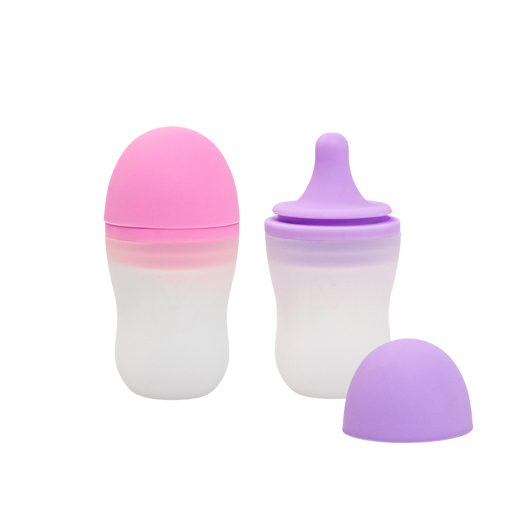 MontiiCo Silicone Sauce Bottle Set - Floss & Lilac