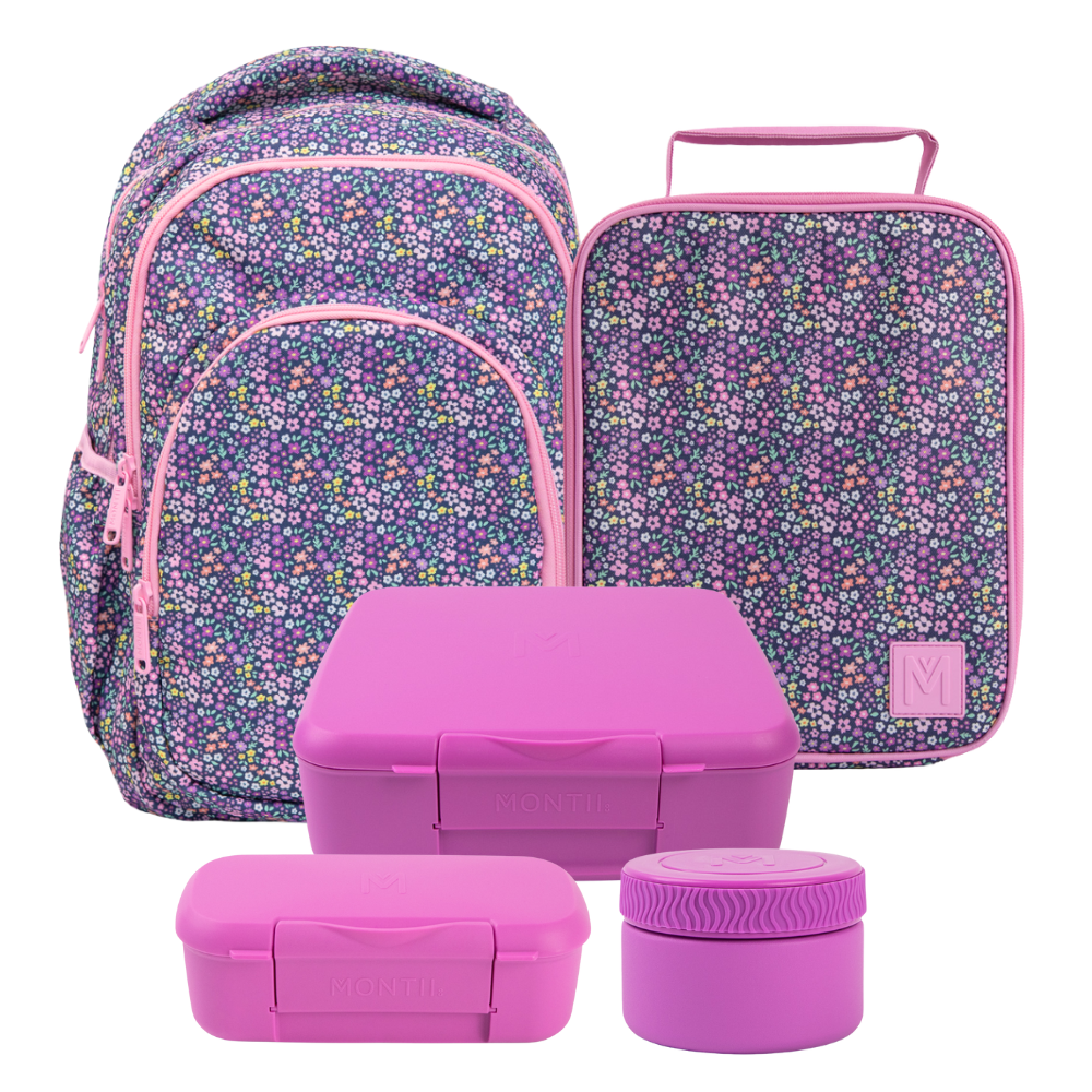 PRE-ORDER - MontiiCo Backpack + Lunch Bundle - Meadow - FREE SHIPPING