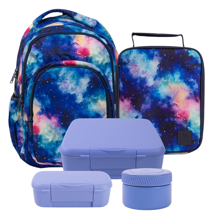 PRE-ORDER - MontiiCo Backpack + Lunch Bundle - Starlight - FREE SHIPPING