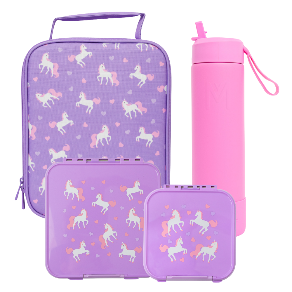 MontiiCo Bento Box & Bottle Bundle - Unicorn