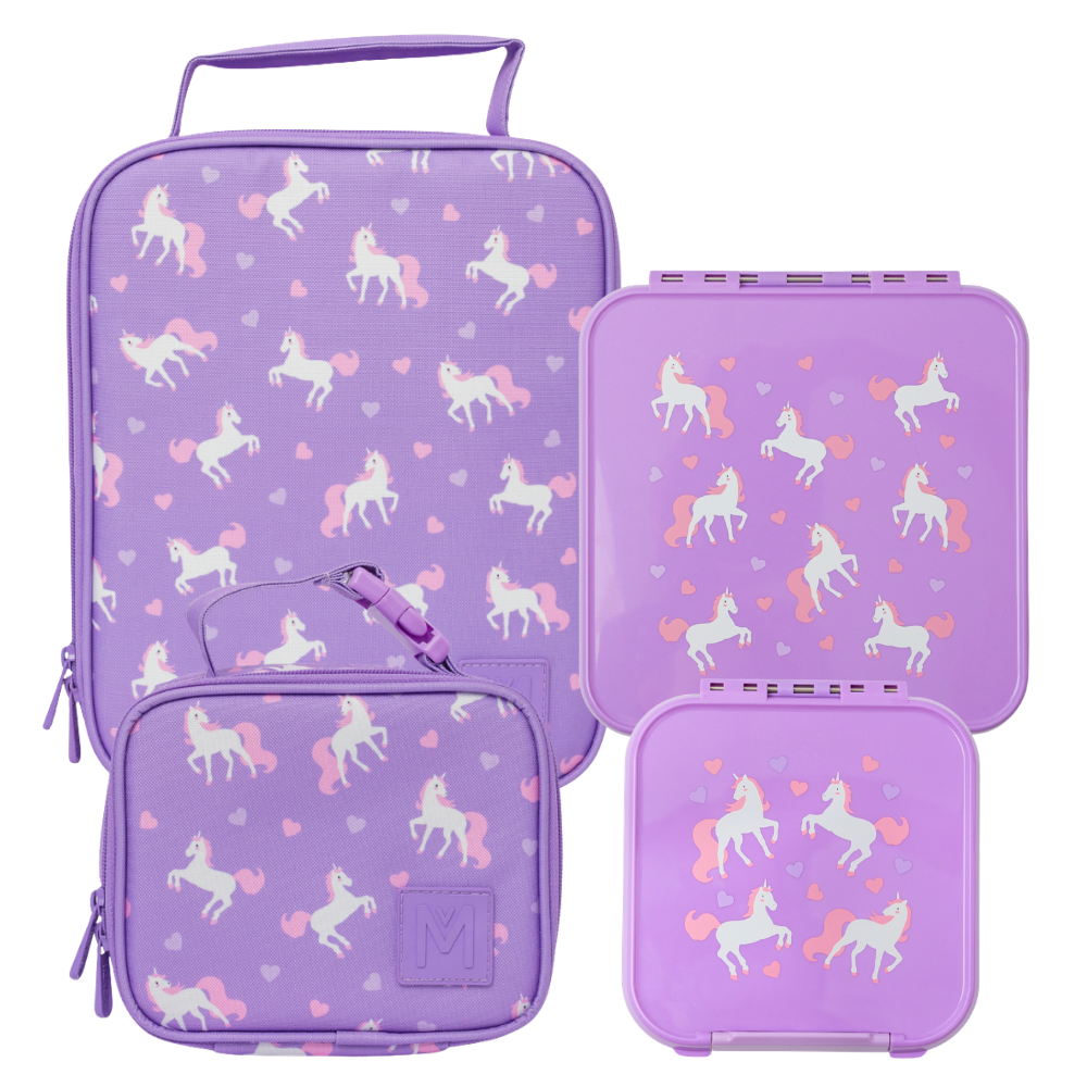 MontiiCo Bento Lunch + Snack Bundle - Unicorn