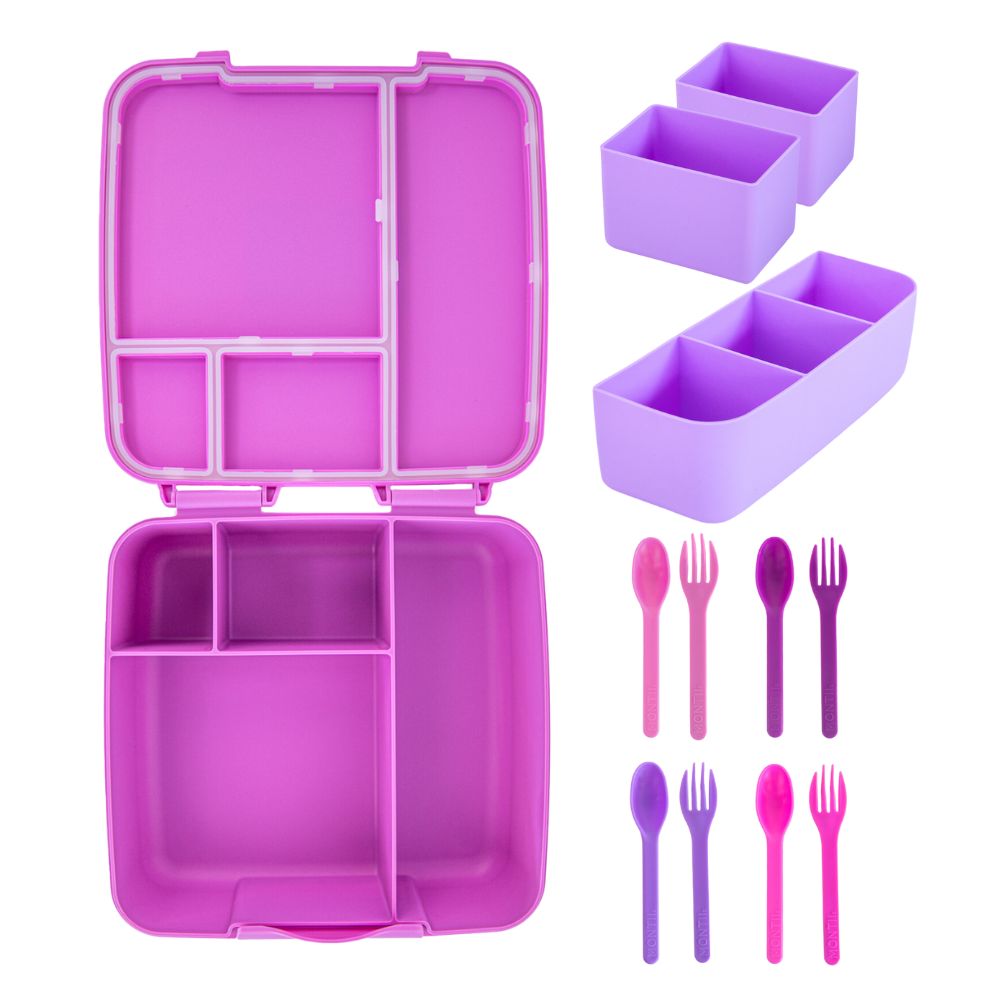 MontiiCo Feast Lunch Box & Accessories Bundle - Fuchsia