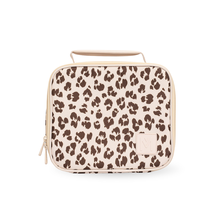 PRE-ORDER MontiiCo Insulated Medium Lunch Bag - Cream Leopard
